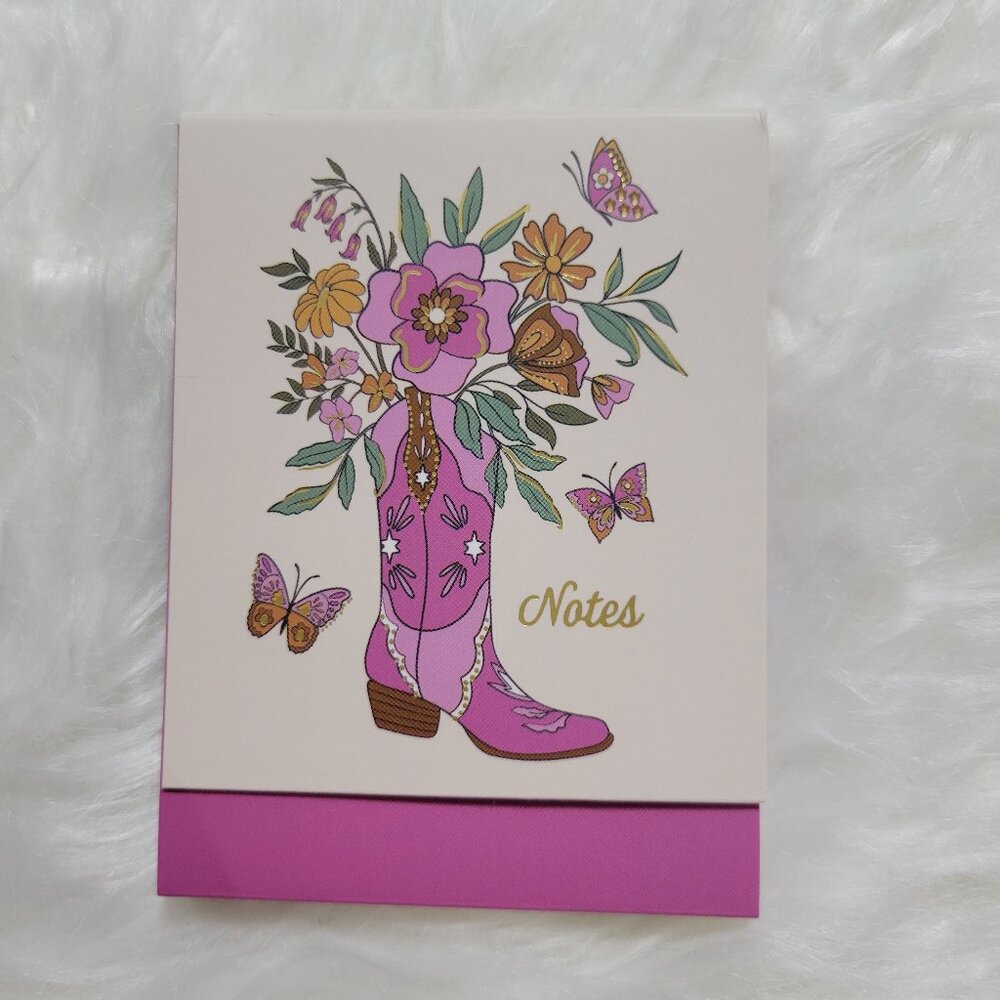 Punch Studio Floral Boot Mini Notebook
